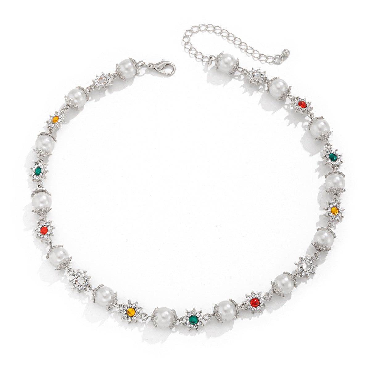 Wholesale men's pearl flower necklace clavicle chain